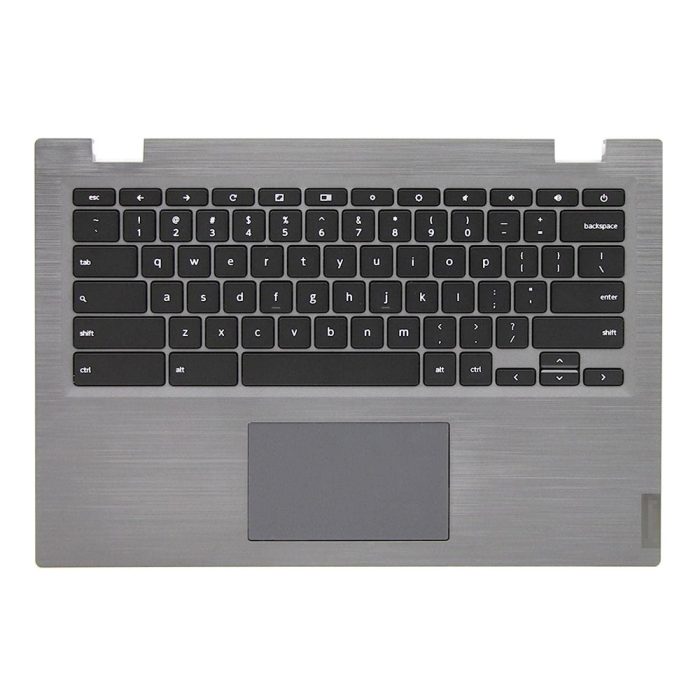 Grey Palmrest Touchpad w/Keyboard Assembly Top Case for Lenovo Chromebook 14 14e (81MH) 5CB0S95226 - Image 1