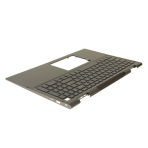 RD67W Dell Inspiron 7500 2-in-1 Palmrest w/Keyboard Backlit Assembly Black