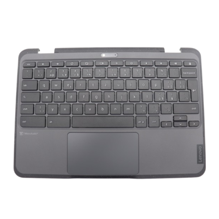 5M11Q54361 Lenovo 500e Chromebook Gen 4s Palmrest with Czech Keyboard Assembly Black - Image 1