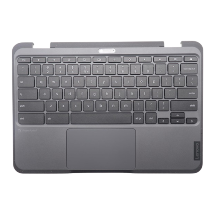 5M11Q54380 5M11Q54378 Lenovo 500e Chromebook Gen 4s Palmrest Cover with Keyboard US English World Face Camera Black - Image 1