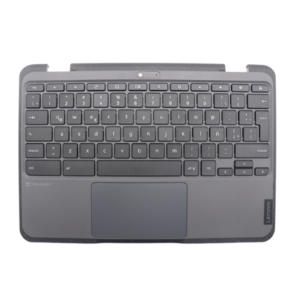 5M11Q54332 Lenovo 500e Chromebook Gen 4s Palmrest with Spanish LA Keyboard Touchpad Assembly Black
