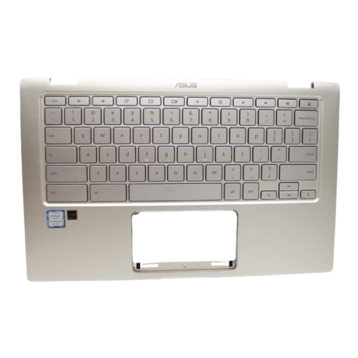 90NX0231-R31US0 Asus C434TA Chromebook Palmrest w/Keyboard Assembly Silver - Image 1