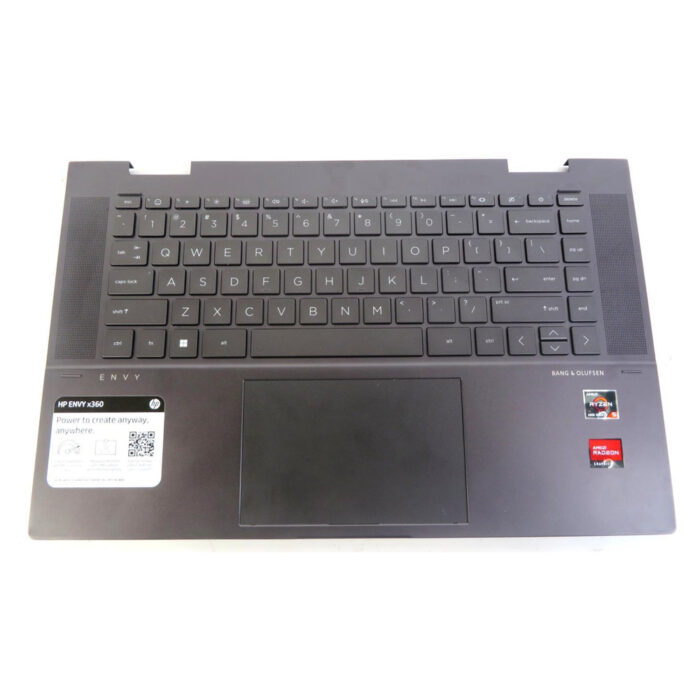 N15946-001 HP ENVY 15-EY0023DX Laptop Palmrest with Keyboard Touchpad Assembly Black - Image 1