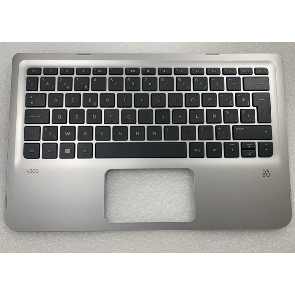 824136-A41 824136-A41 Palmrest AZERTY Belgium Keyboard Top Case Silver For HP Pavilion x360 310 - Image 1